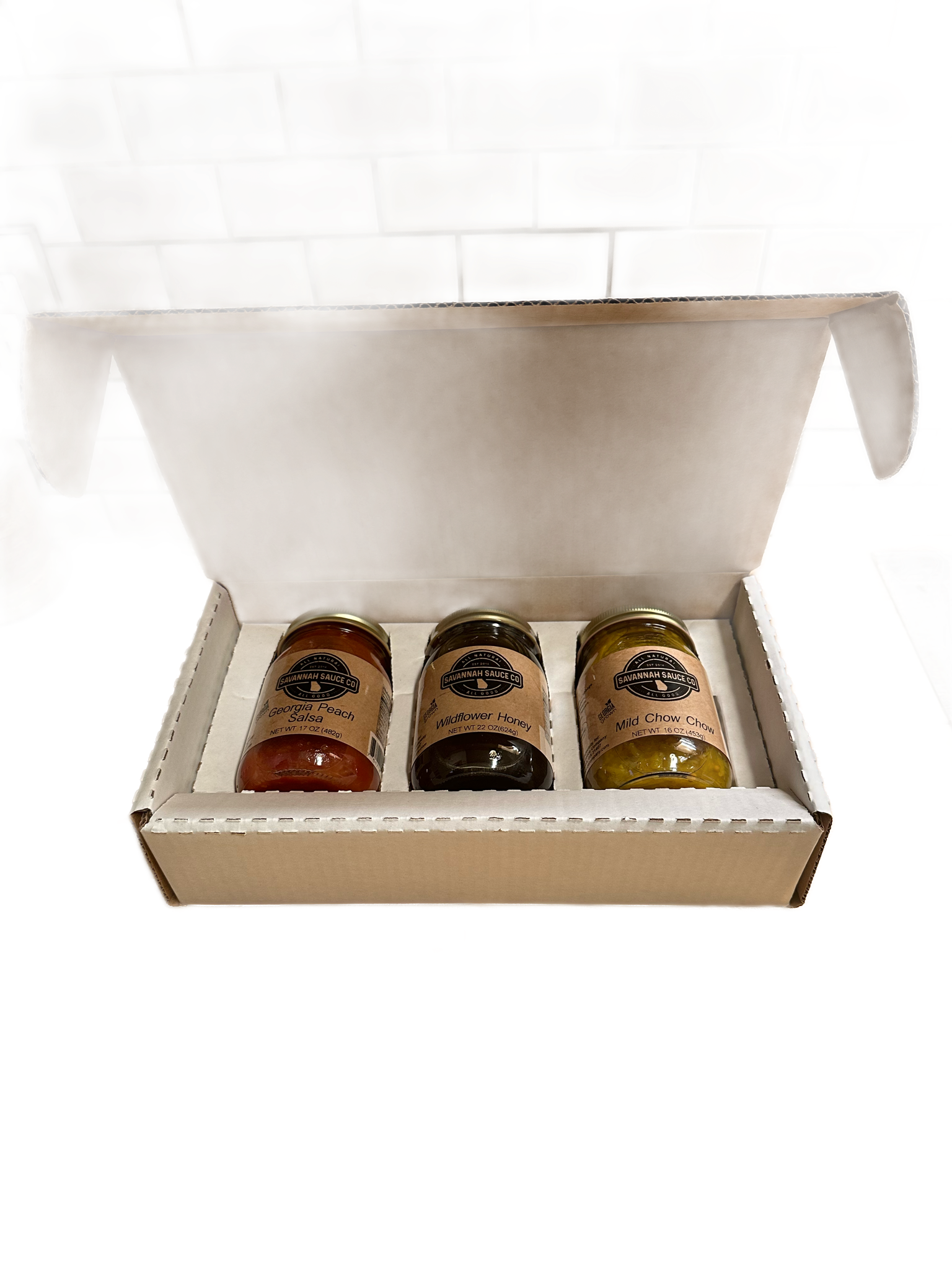 Custom (your branding on shipper) Mason Jar (3) Pack Gift